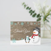 Fêtes de Noël d'hiver Carte de remerciements de ne (Debout devant)