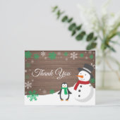 Fêtes de Noël d'hiver Carte de remerciements de ne (Debout devant)