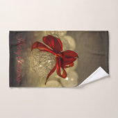Fêtes de Noël - Élégantes boules de Noël Bow rouge (Serviette à main)