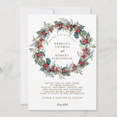 fêtes de noël faire-part de mariage moderne (Devant)