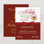 Fêtes de Noël Invitations élégantes (Devant / Derrière)