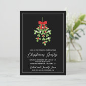 Fêtes de Noël Mistletoe Greenery Invitation (Debout devant)