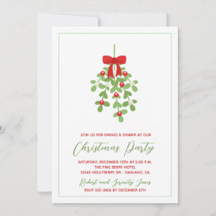 Fêtes de Noël Mistletoe Greenery Invitation