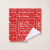Fêtes de Noël, motif de Noël, hiver (Gant de toilette)