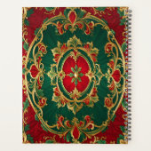 Fêtes de Noël Rouge Vert Floral (Dos)