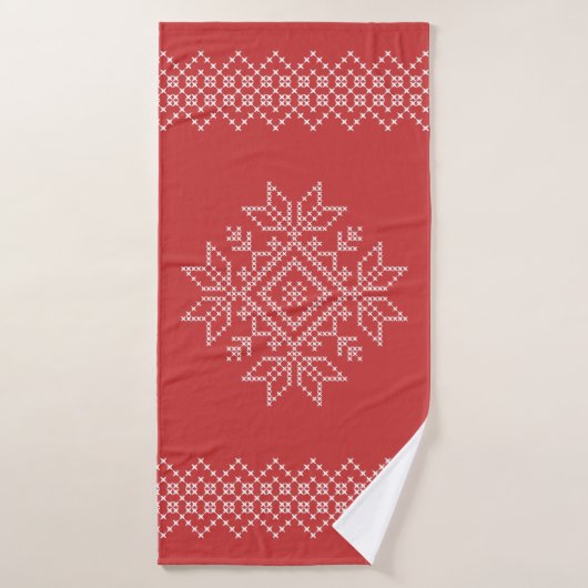 Fêtes de Noël saison snowflop art (Serviette de bain)