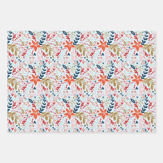 Fêtes de Noël Thème Enveloppement Feuilles de papi (Devant 3)