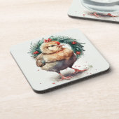Fêtes / Dessous de verre de poulet de Noël (Côté gauche)