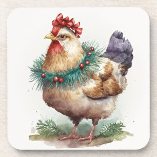 Fêtes / Dessous de verre de poulet de Noël