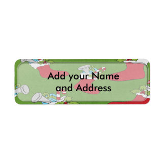 Fêtes Étiquettes de adresse de Noël