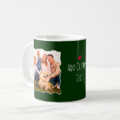 Fêtes Famille de Noël Custom Photo Mug Cadeau (Devant gauche)