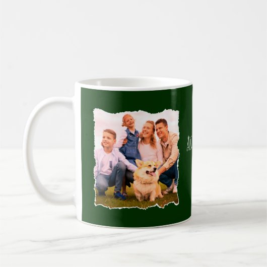 Fêtes Famille de Noël Custom Photo Mug Cadeau (Gauche)