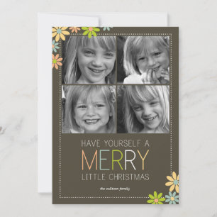 Fêtes Fleurs Cartes de Noël/Cartes photos de vacan