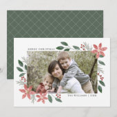 Fêtes florales - Carte photo de Noël (Devant / Derrière)