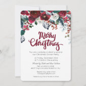 Fêtes Noël Bourgogne Fête Florale Invitation (Devant)