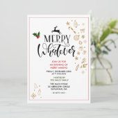 Fêtes Noël Fête d'hiver Invitation (Debout devant)