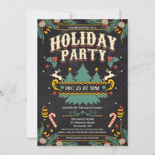 Fêtes Noël Fête d'hiver Invitation (Devant)