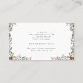 Fêtes Noël Floral Cartes de visite (Dos)