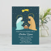 Fêtes Noël invitations cadeaux nativité (Debout devant)