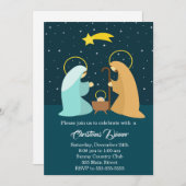 Fêtes Noël invitations cadeaux nativité (Devant / Derrière)
