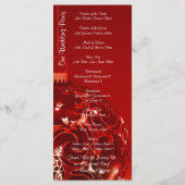 Fêtes Noël Ornament Rouge Mariage Programmes (Dos)