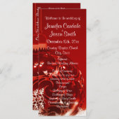 Fêtes Noël Ornament Rouge Mariage Programmes (Devant / Derrière)