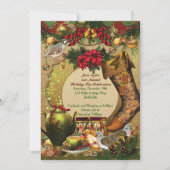 Fêtes Noël Tea Party Invitations (Devant)