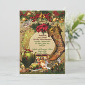 Fêtes Noël Tea Party Invitations (Debout devant)