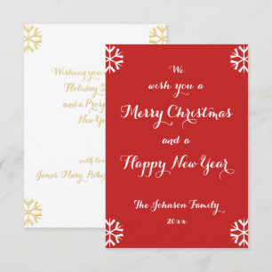Fêtes personnalisées Joyeux Noël Bonne année Carte