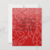 Fêtes rouges Silhouette Invitations (Dos)