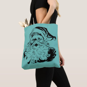 Fêtes Santa Clause Sac fourre-tout Turquoise de No