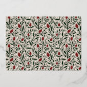 Fêtes Simples Élégantes Florales Joyeuses Vacances (Verso)