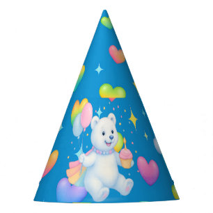 Fètes Zarah l'ours polaire dansant, Chapeaux de fête en