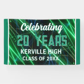 Fêtez 20 ans ! Bannière Réunion Classe verte (Horizontal)