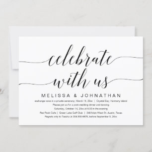 Fêtez avec nous, Mariage Elopement Invitation