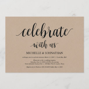 Fêtez avec nous, Mariage Elopement invitations