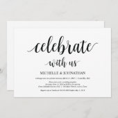 Fêtez avec nous, Mariage Elopement invitations (Devant / Derrière)