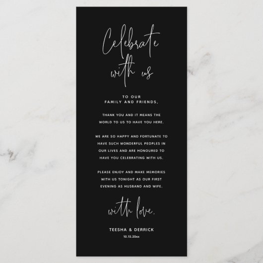 Fêtez Avec Nous, Place Setting Carte de remercieme (Devant)