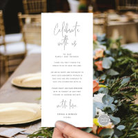 Fêtez Avec Nous, Place Setting Carte de remercieme