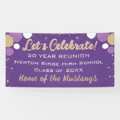 Fêtez ! Bannière Réunion Classe Confetti (Horizontal)