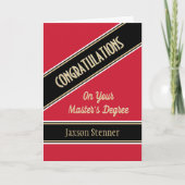 Fêtez ! Carte de diplôme de Master tendance (Devant)