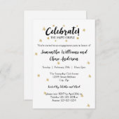 Fêtez le couple - Invitation de la partie engageme (Devant / Derrière)