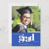 Fêtez le Faire-part de la fête de la photo du bleu (Devant)