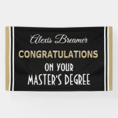 Fêtez ! Master's Degree ! Bannière de diplôme (Horizontal)