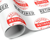 Fêtez ! Papier d'emballage cadeau de retraite (Coin rond)