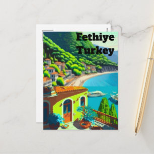 Fethiye Turkije Reis Postkaart Kunst, Fethiye Turk Feestdagenkaart