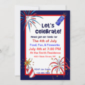 Fêtons ça ! Invitations 4 juillet (Devant)