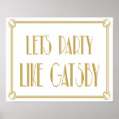 Fêtons comme Gatsby Art Déco imprimé (Devant)