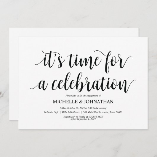 Fêtons, invitations du parti Engagement (Devant / Derrière)