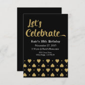 Fêtons la carte d'invitation, Parties scintillant (Devant / Derrière)